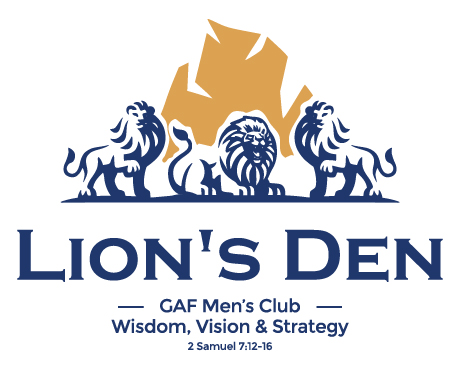 Lion's den grow a future men's club lynchburg va logo